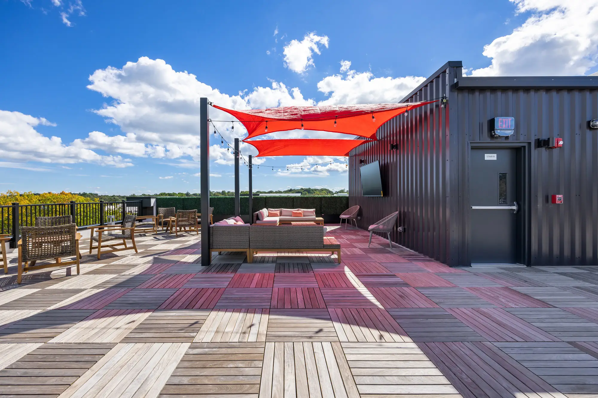 The Beacon rooftop lounge seating area - Norwalk, CT
